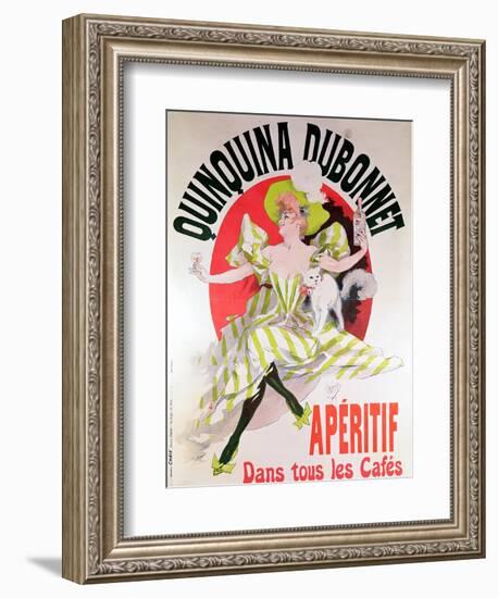 Poster Advertising "Quinquina Dubonnet" Aperitif, 1895-Jules Chéret-Framed Premium Giclee Print