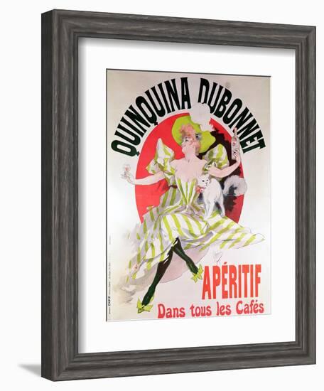 Poster Advertising "Quinquina Dubonnet" Aperitif, 1895-Jules Chéret-Framed Premium Giclee Print