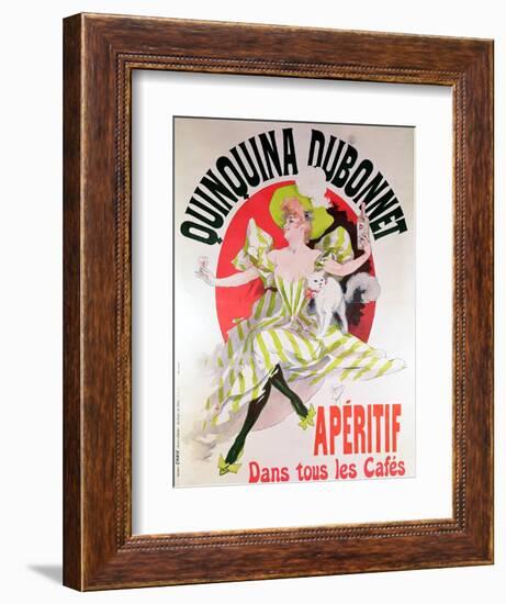 Poster Advertising "Quinquina Dubonnet" Aperitif, 1895-Jules Chéret-Framed Premium Giclee Print