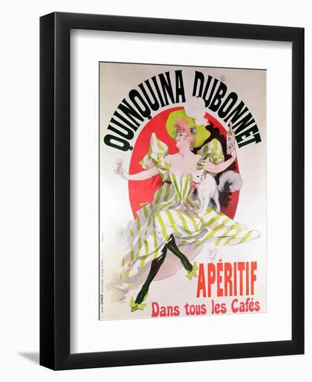 Poster Advertising "Quinquina Dubonnet" Aperitif, 1895-Jules Chéret-Framed Premium Giclee Print