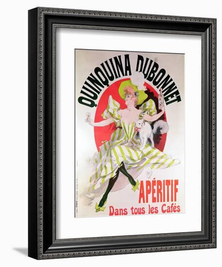 Poster Advertising "Quinquina Dubonnet" Aperitif, 1895-Jules Chéret-Framed Premium Giclee Print