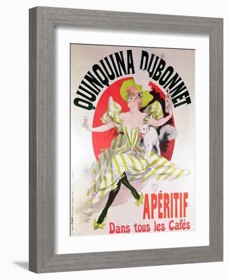 Poster Advertising "Quinquina Dubonnet" Aperitif, 1895-Jules Chéret-Framed Giclee Print