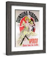 Poster Advertising "Quinquina Dubonnet" Aperitif, 1895-Jules Chéret-Framed Giclee Print