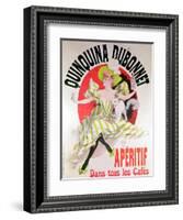 Poster Advertising "Quinquina Dubonnet" Aperitif, 1895-Jules Chéret-Framed Giclee Print