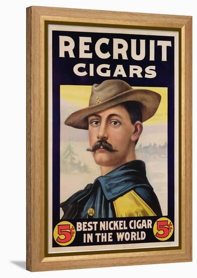 Poster Advertising Recruit Cigars, C.1899 (Colour Litho)-American-Framed Premier Image Canvas