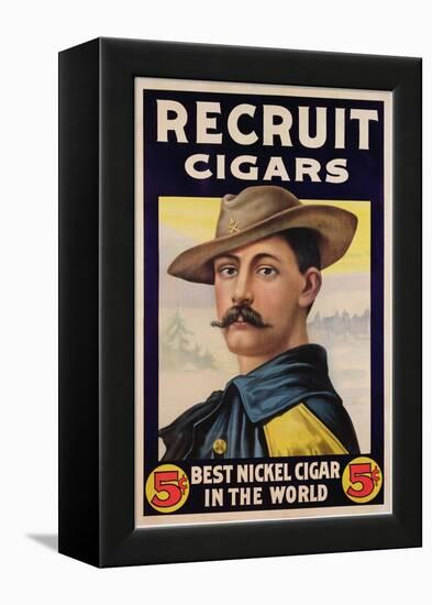 Poster Advertising Recruit Cigars, C.1899 (Colour Litho)-American-Framed Premier Image Canvas