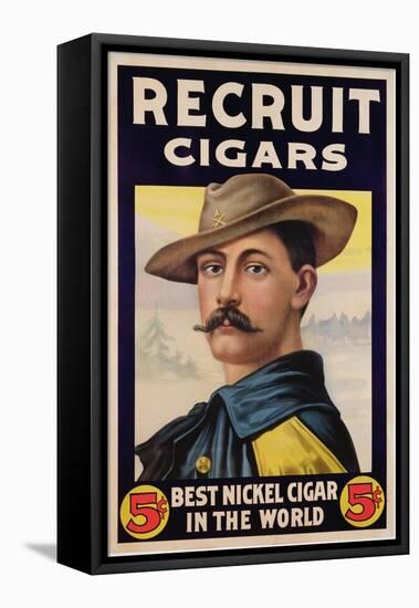 Poster Advertising Recruit Cigars, C.1899 (Colour Litho)-American-Framed Premier Image Canvas