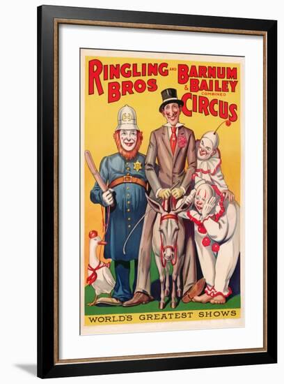 Poster Advertising 'Ringling Brothers and Barnum and Bailey Combined Circus', C.1938--Framed Giclee Print