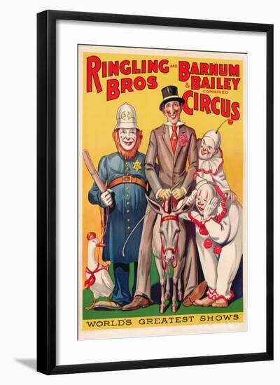 Poster Advertising 'Ringling Brothers and Barnum and Bailey Combined Circus', C.1938-null-Framed Giclee Print