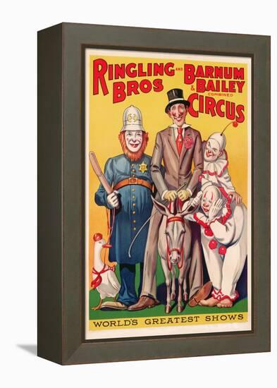 Poster Advertising 'Ringling Brothers and Barnum and Bailey Combined Circus', C.1938-null-Framed Premier Image Canvas