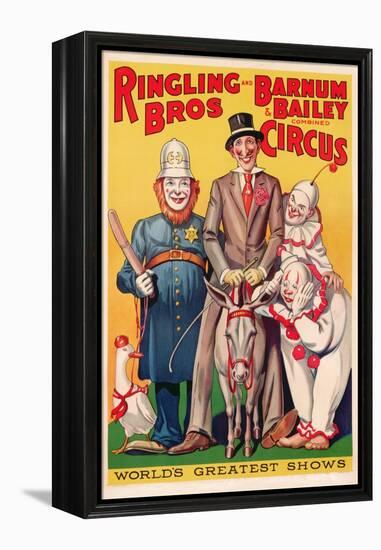 Poster Advertising 'Ringling Brothers and Barnum and Bailey Combined Circus', C.1938-null-Framed Premier Image Canvas