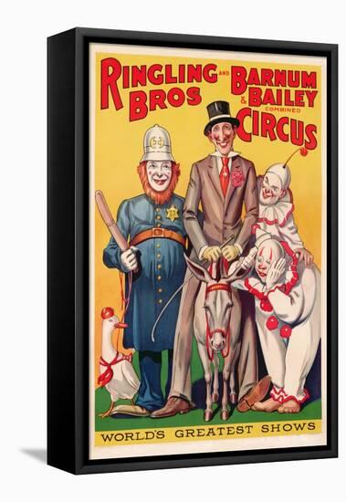 Poster Advertising 'Ringling Brothers and Barnum and Bailey Combined Circus', C.1938-null-Framed Premier Image Canvas
