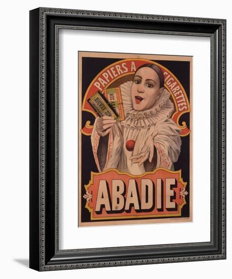 Poster Advertising Riz Abadie Cigarette Papers, Paris, C.1900-null-Framed Giclee Print