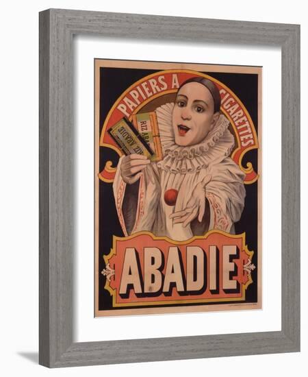 Poster Advertising Riz Abadie Cigarette Papers, Paris, C.1900-null-Framed Giclee Print