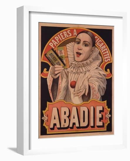 Poster Advertising Riz Abadie Cigarette Papers, Paris, C.1900-null-Framed Giclee Print