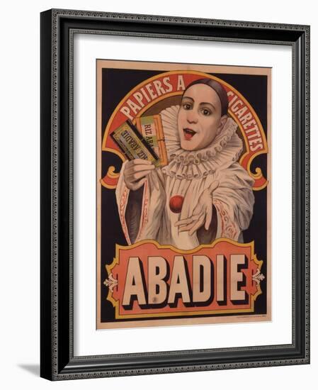 Poster Advertising Riz Abadie Cigarette Papers, Paris, C.1900-null-Framed Giclee Print