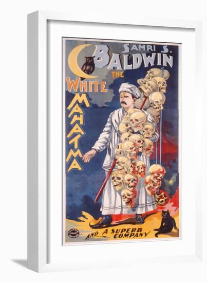 Poster Advertising Samri S. Baldwin, the White Mahatma, C.1888-null-Framed Giclee Print