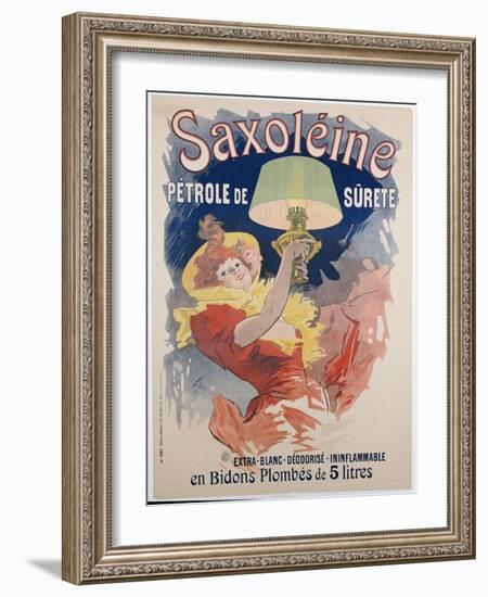 Poster Advertising 'saxoleine', Safety Lamp Oil, 1901-Jules Chéret-Framed Giclee Print