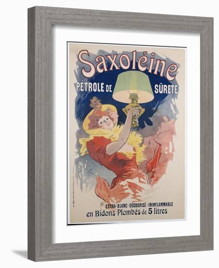 Poster Advertising 'saxoleine', Safety Lamp Oil, 1901-Jules Chéret-Framed Giclee Print