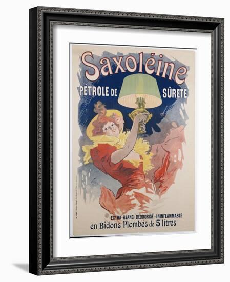 Poster Advertising 'saxoleine', Safety Lamp Oil, 1901-Jules Chéret-Framed Giclee Print