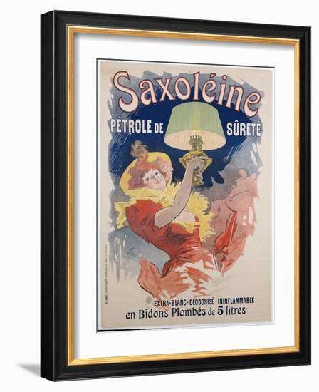 Poster Advertising 'saxoleine', Safety Lamp Oil, 1901-Jules Chéret-Framed Giclee Print