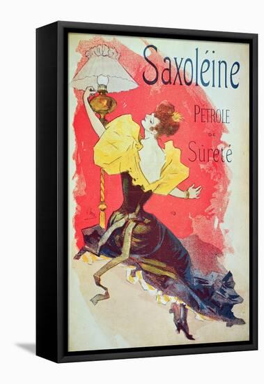 Poster Advertising 'Saxoleine', Safety Lamp Oil-Jules Chéret-Framed Premier Image Canvas