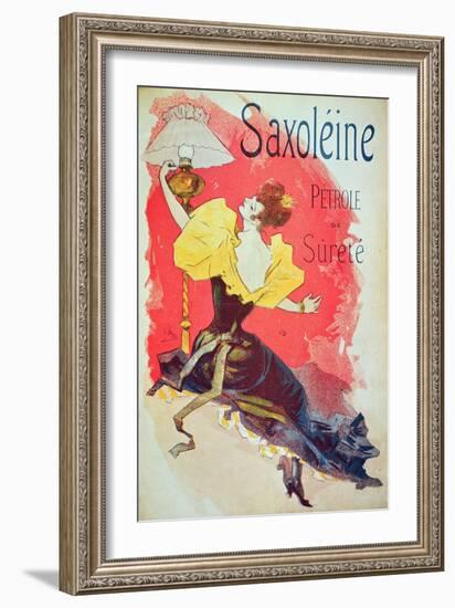 Poster Advertising 'Saxoleine', Safety Lamp Oil-Jules Chéret-Framed Giclee Print