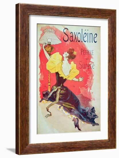Poster Advertising 'Saxoleine', Safety Lamp Oil-Jules Chéret-Framed Giclee Print