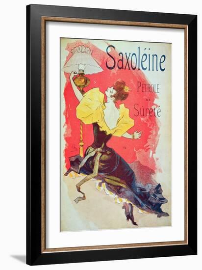 Poster Advertising 'Saxoleine', Safety Lamp Oil-Jules Chéret-Framed Giclee Print