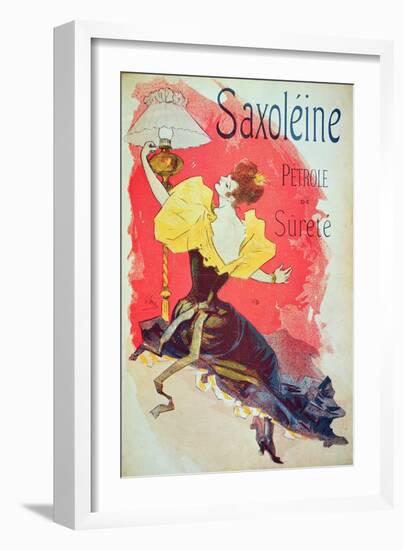 Poster Advertising 'Saxoleine', Safety Lamp Oil-Jules Chéret-Framed Giclee Print