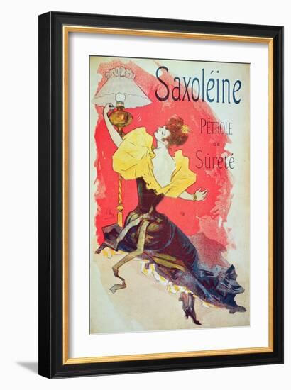 Poster Advertising 'Saxoleine', Safety Lamp Oil-Jules Chéret-Framed Giclee Print