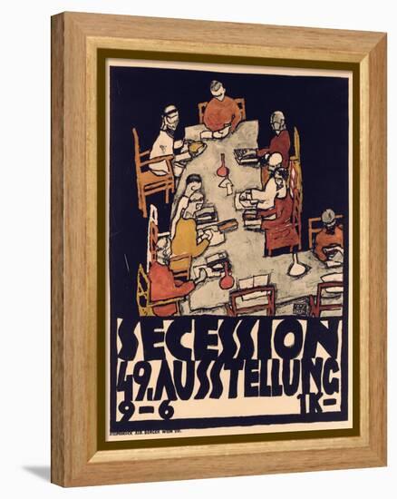 Poster Advertising Secession 49 Exhibition, 1918-Egon Schiele-Framed Premier Image Canvas