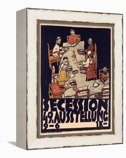 Poster Advertising Secession 49 Exhibition, 1918-Egon Schiele-Framed Premier Image Canvas