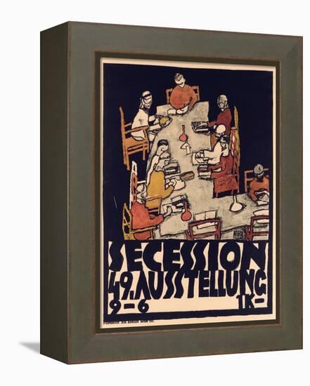 Poster Advertising Secession 49 Exhibition, 1918-Egon Schiele-Framed Premier Image Canvas