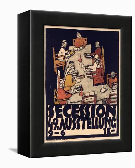 Poster Advertising Secession 49 Exhibition, 1918-Egon Schiele-Framed Premier Image Canvas