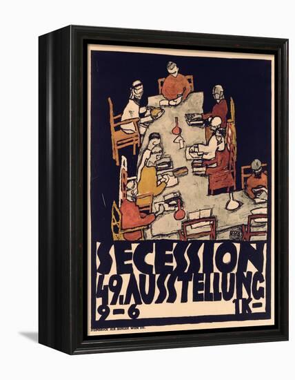 Poster Advertising Secession 49 Exhibition, 1918-Egon Schiele-Framed Premier Image Canvas