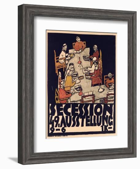 Poster Advertising Secession 49 Exhibition, 1918-Egon Schiele-Framed Giclee Print