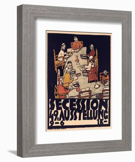 Poster Advertising Secession 49 Exhibition, 1918-Egon Schiele-Framed Giclee Print