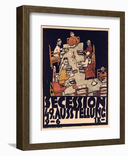 Poster Advertising Secession 49 Exhibition, 1918-Egon Schiele-Framed Giclee Print