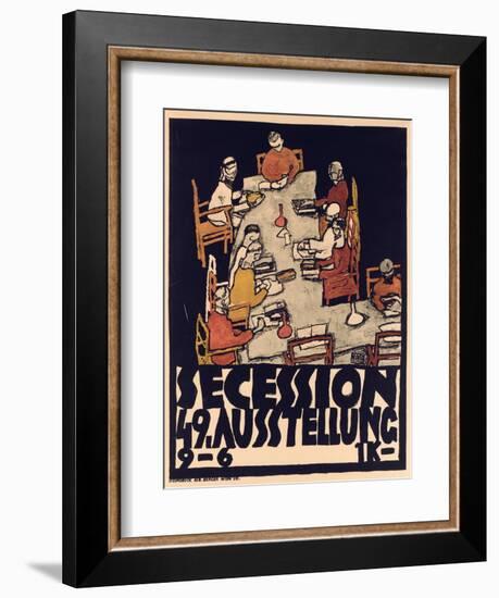 Poster Advertising Secession 49 Exhibition, 1918-Egon Schiele-Framed Giclee Print