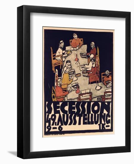 Poster Advertising Secession 49 Exhibition, 1918-Egon Schiele-Framed Giclee Print