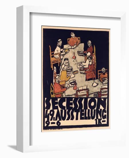 Poster Advertising Secession 49 Exhibition, 1918-Egon Schiele-Framed Giclee Print