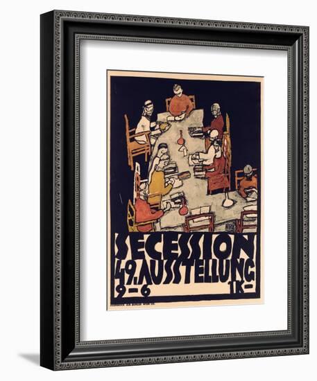 Poster Advertising Secession 49 Exhibition, 1918-Egon Schiele-Framed Giclee Print