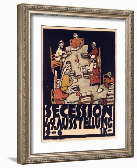 Poster Advertising Secession 49 Exhibition, 1918-Egon Schiele-Framed Giclee Print
