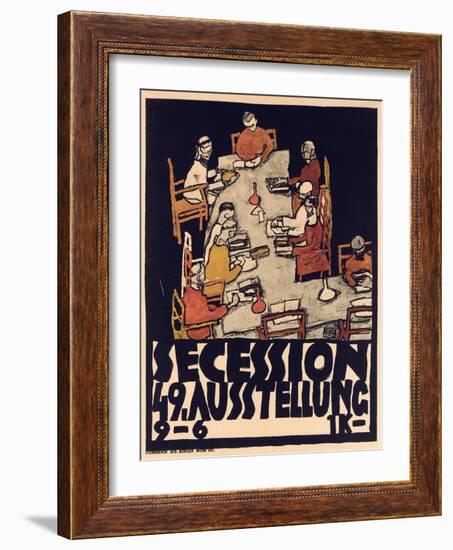 Poster Advertising Secession 49 Exhibition, 1918-Egon Schiele-Framed Giclee Print