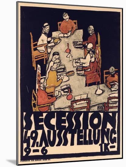 Poster Advertising Secession 49 Exhibition, 1918-Egon Schiele-Mounted Giclee Print