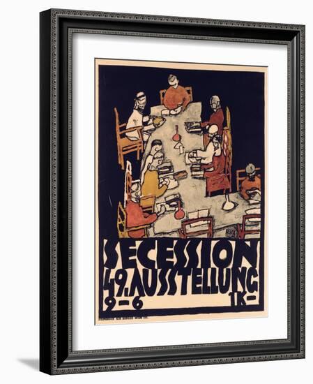 Poster Advertising Secession 49 Exhibition, 1918-Egon Schiele-Framed Giclee Print