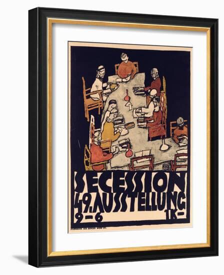 Poster Advertising Secession 49 Exhibition, 1918-Egon Schiele-Framed Giclee Print