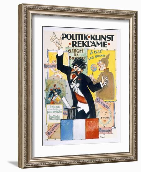 Poster Advertising Secondhand Political Art, 1915/16-null-Framed Giclee Print