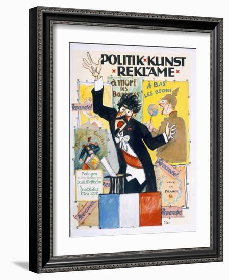 Poster Advertising Secondhand Political Art, 1915/16-null-Framed Giclee Print